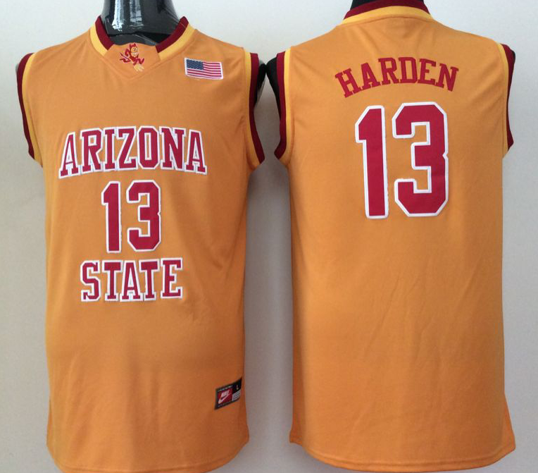 NCAA Men Arizona State Sun Devils YELLOW 13->women nfl jersey->Women Jersey
